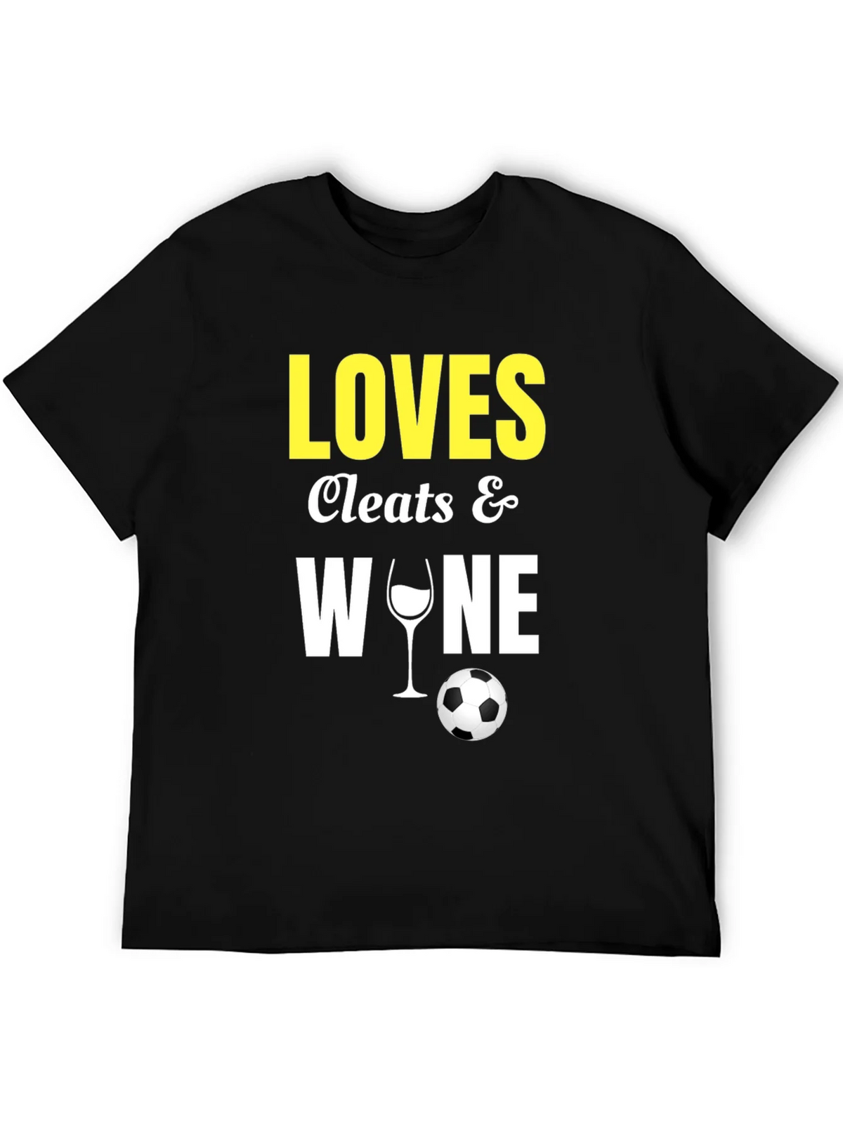 Loves Cleats & Wine T-Shirt Soccer Football Fan