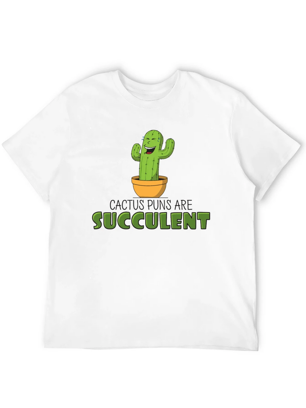 Cactus Puns Are Succulent Black Graphic Tee