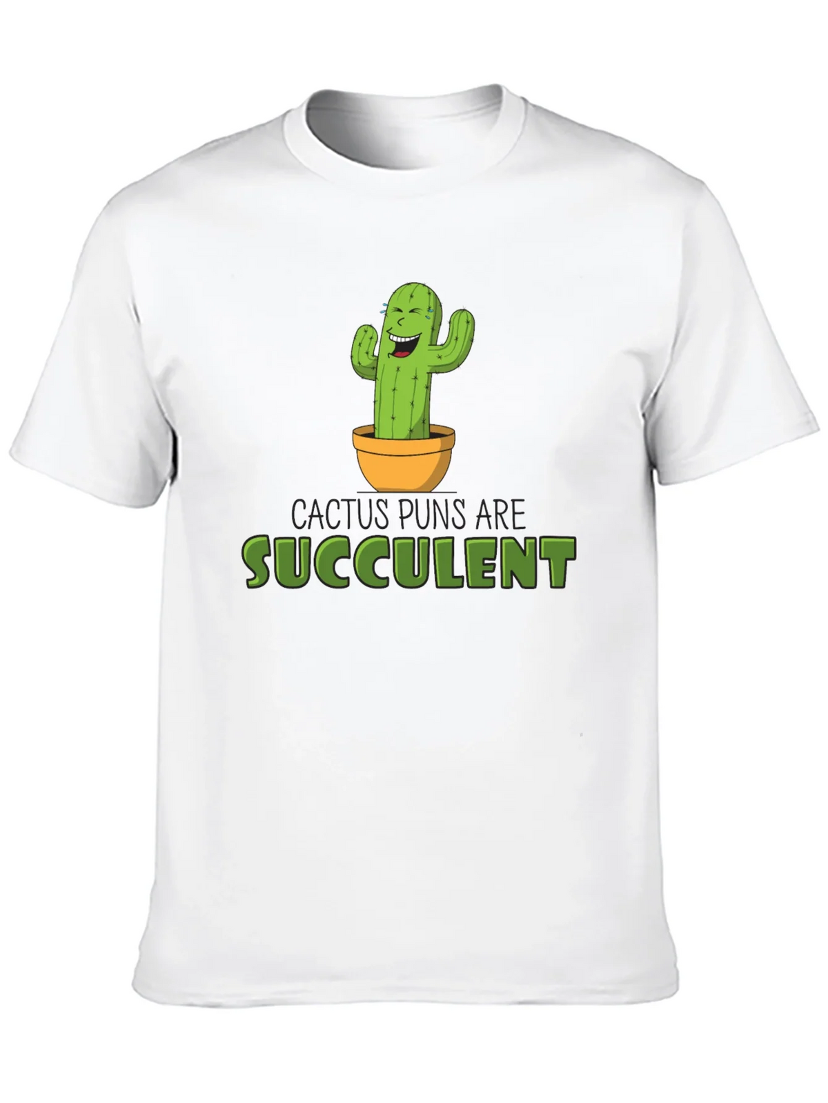 Cactus Puns Are Succulent Black Graphic Tee