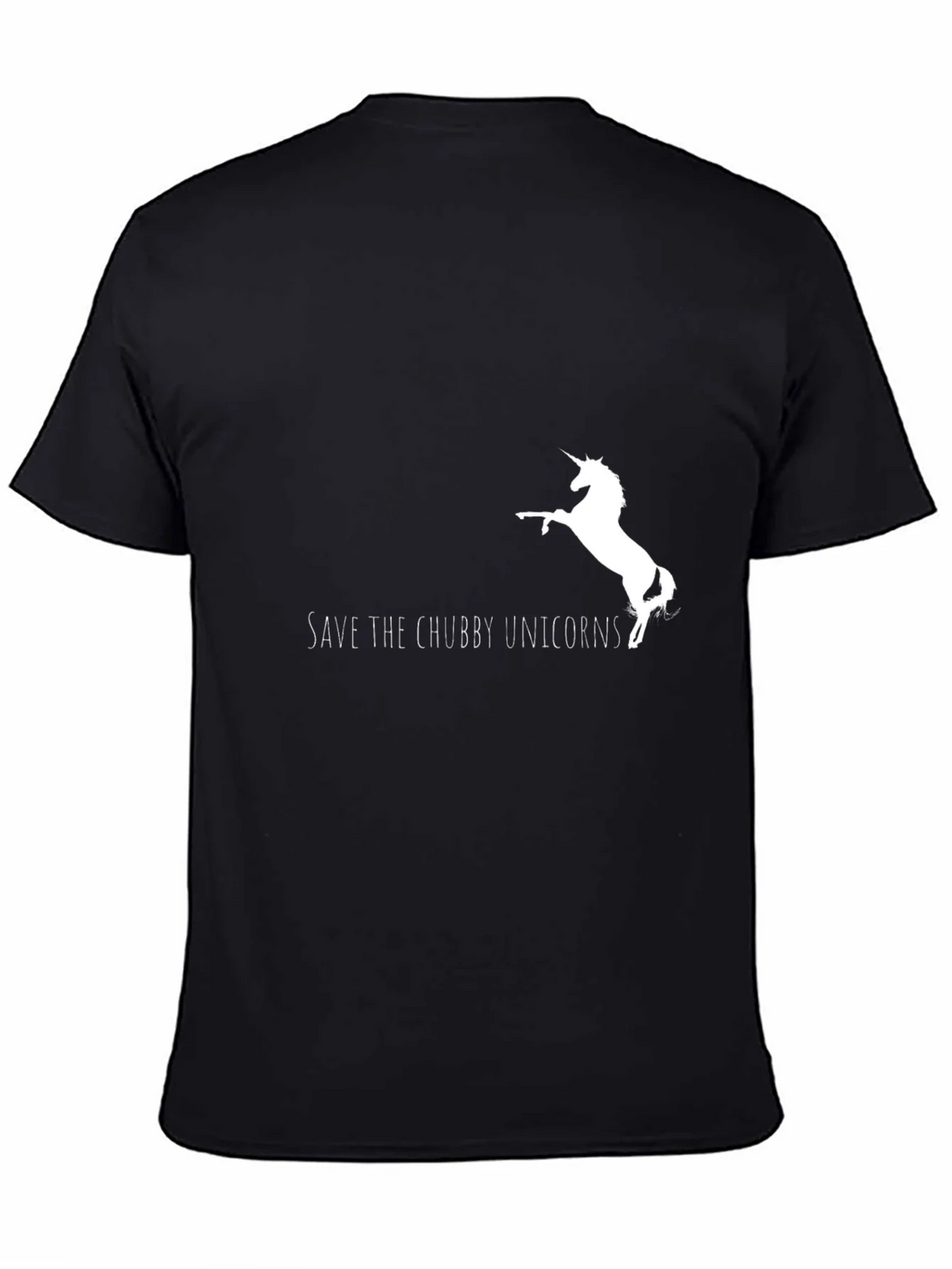 Save the Chubby Unicorns Graphic Tee - Black