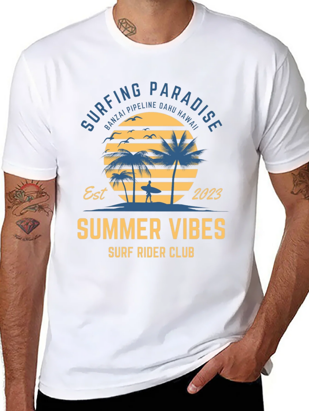 Summer Vibes Surf Rider Club T-Shirt
