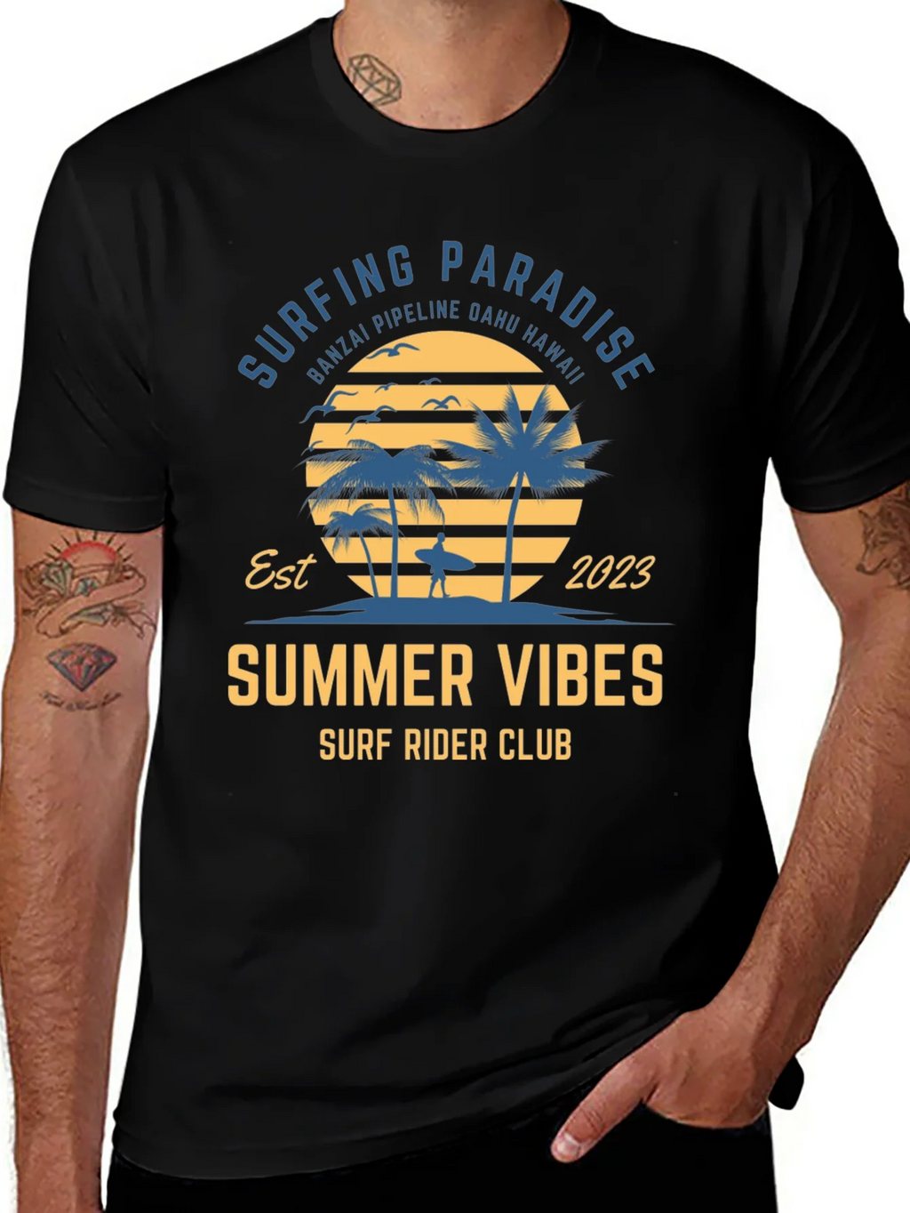 Summer Vibes Surf Rider Club T-Shirt