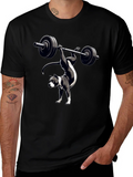 Pitbull Weightlifting T-Shirt - Dog Workout Tee