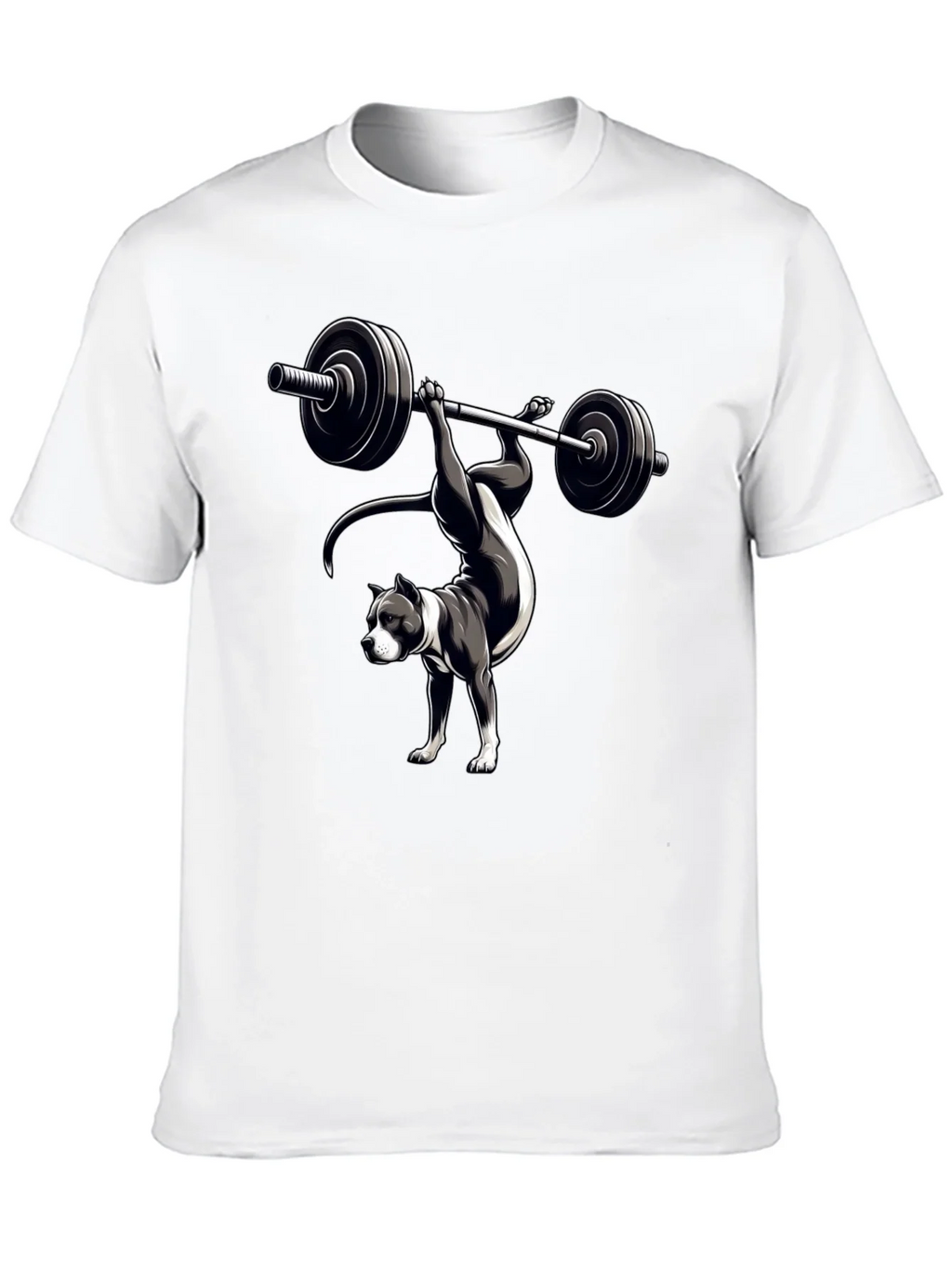 Pitbull Weightlifting T-Shirt - Dog Workout Tee