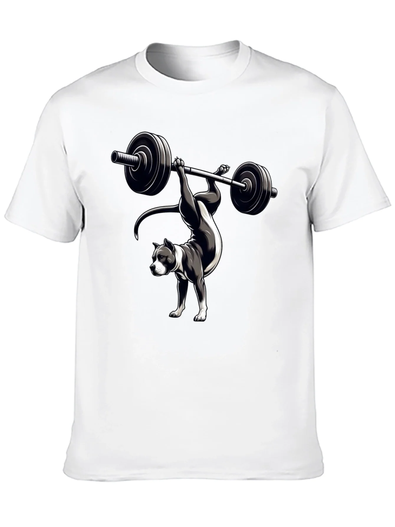 Pitbull Weightlifting T-Shirt - Dog Workout Tee