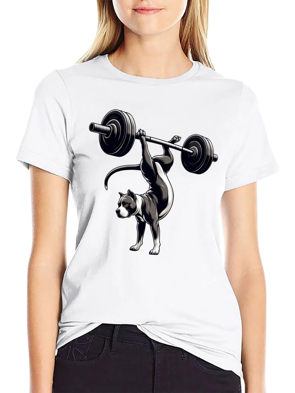 Pitbull Weightlifting T-Shirt - Dog Workout Tee