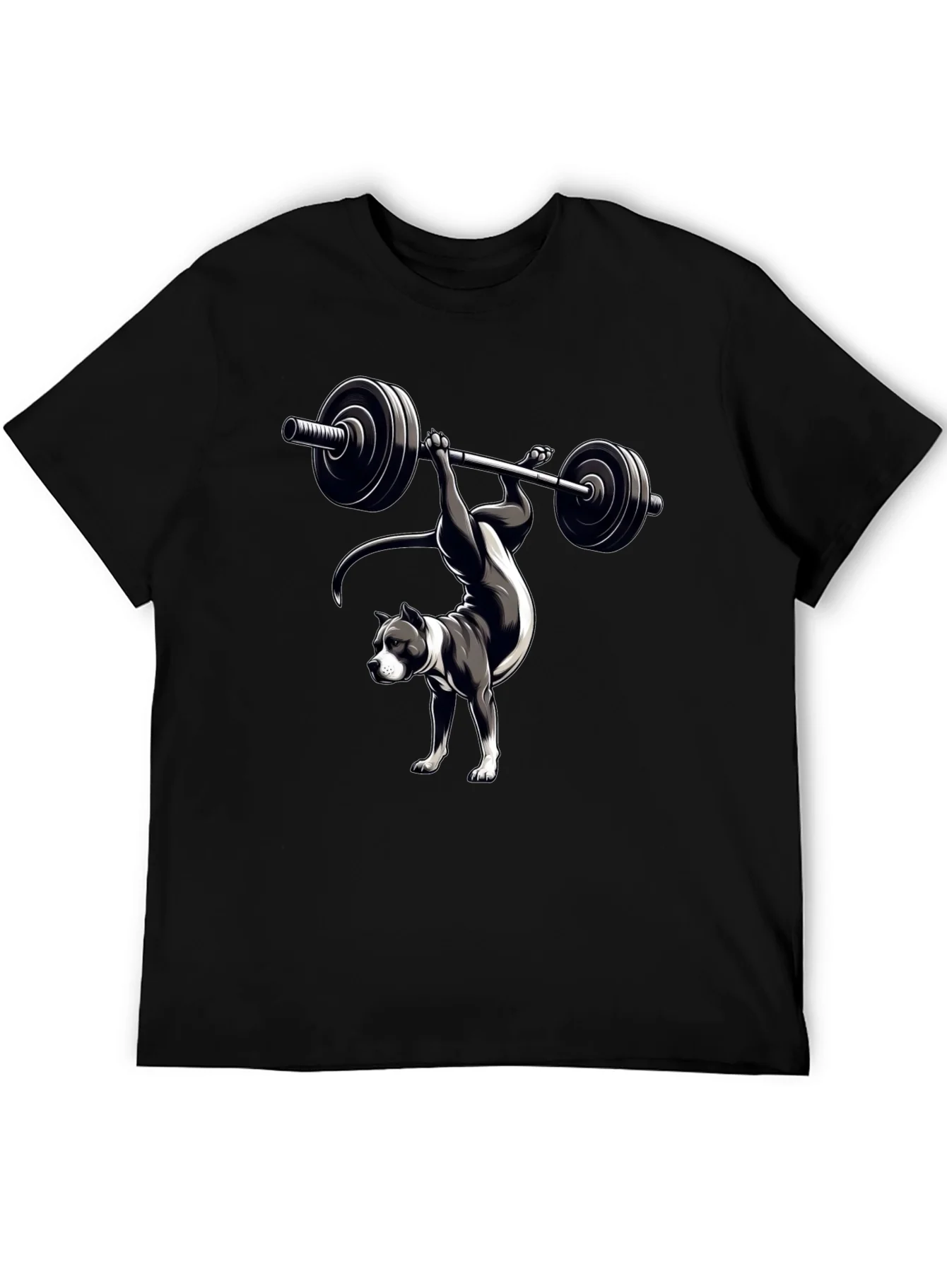 Pitbull Weightlifting T-Shirt - Dog Workout Tee