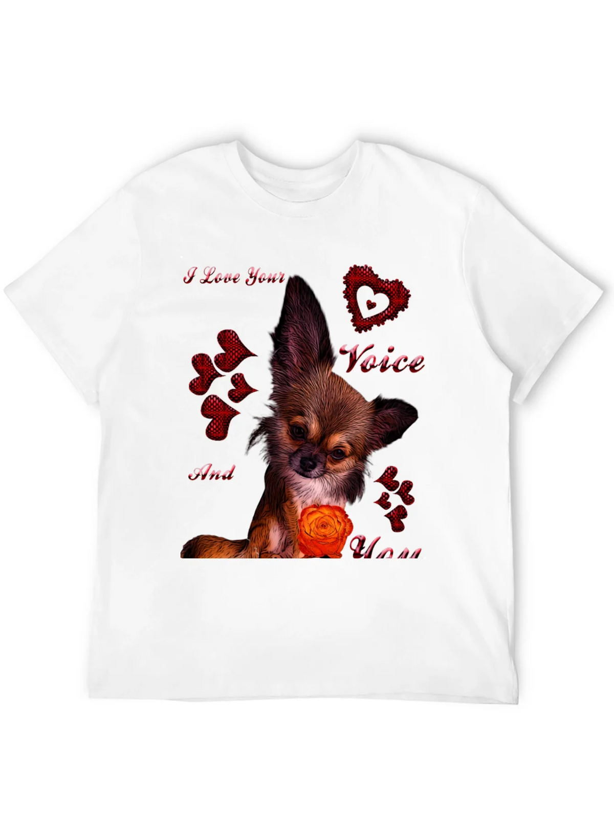 I Love Your Voice Chihuahua Graphic Tee